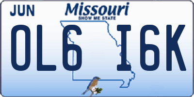 MO license plate OL6I6K