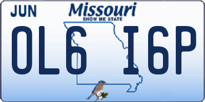 MO license plate OL6I6P