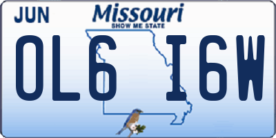 MO license plate OL6I6W