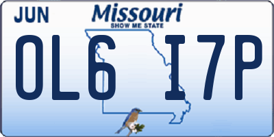 MO license plate OL6I7P