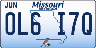 MO license plate OL6I7Q