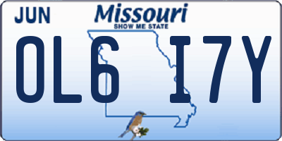 MO license plate OL6I7Y