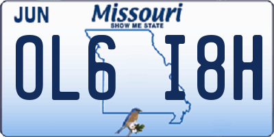 MO license plate OL6I8H