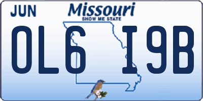 MO license plate OL6I9B