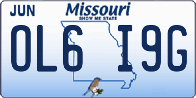 MO license plate OL6I9G
