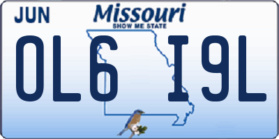 MO license plate OL6I9L