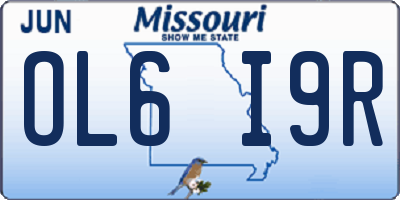 MO license plate OL6I9R