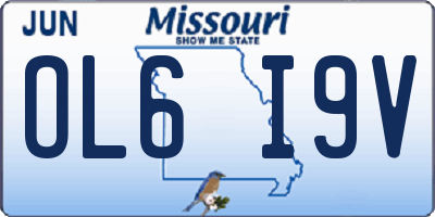 MO license plate OL6I9V