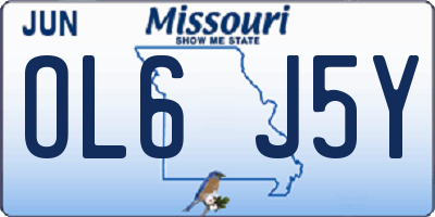 MO license plate OL6J5Y