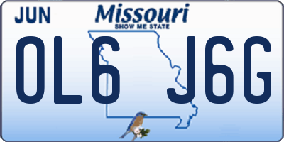MO license plate OL6J6G