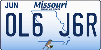 MO license plate OL6J6R