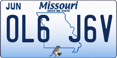 MO license plate OL6J6V