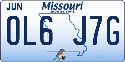 MO license plate OL6J7G