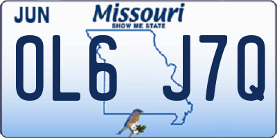 MO license plate OL6J7Q