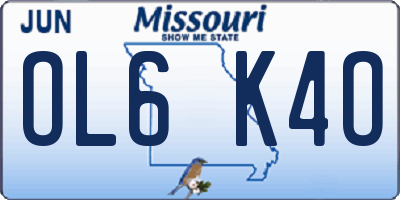 MO license plate OL6K4O