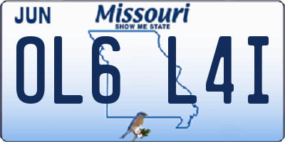 MO license plate OL6L4I