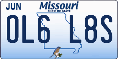 MO license plate OL6L8S