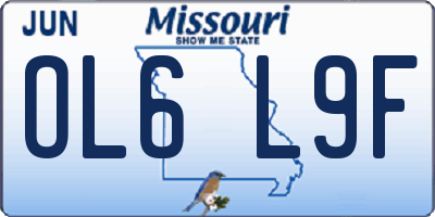MO license plate OL6L9F