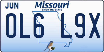MO license plate OL6L9X