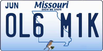 MO license plate OL6M1K