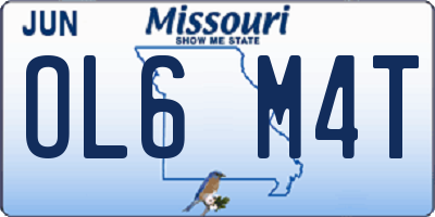 MO license plate OL6M4T
