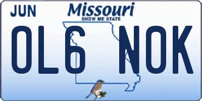 MO license plate OL6N0K