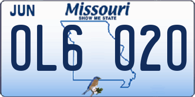 MO license plate OL6O2O