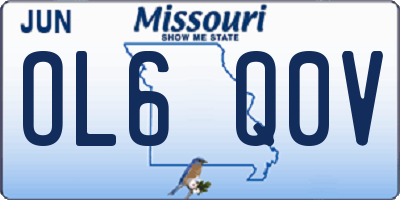 MO license plate OL6Q0V