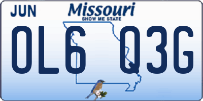 MO license plate OL6Q3G
