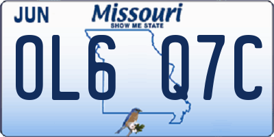 MO license plate OL6Q7C