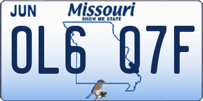 MO license plate OL6Q7F