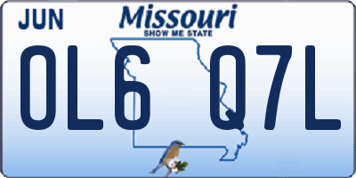 MO license plate OL6Q7L