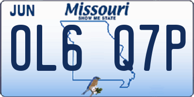 MO license plate OL6Q7P