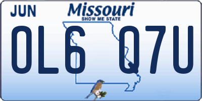MO license plate OL6Q7U