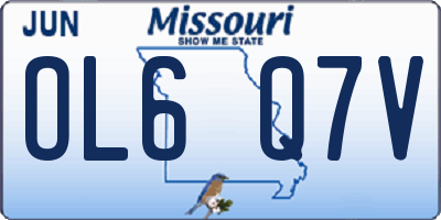MO license plate OL6Q7V