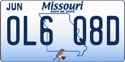 MO license plate OL6Q8D