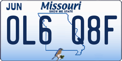 MO license plate OL6Q8F