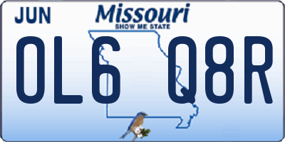 MO license plate OL6Q8R