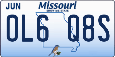 MO license plate OL6Q8S