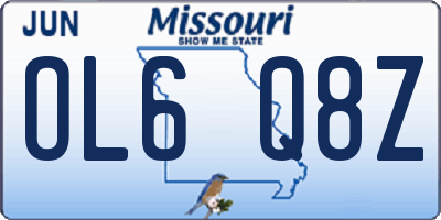 MO license plate OL6Q8Z