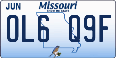 MO license plate OL6Q9F