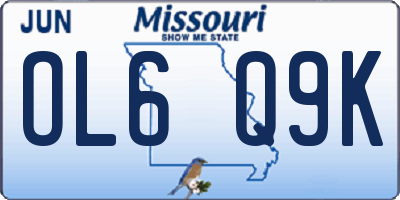 MO license plate OL6Q9K