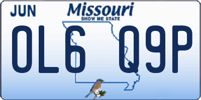 MO license plate OL6Q9P