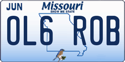 MO license plate OL6R0B