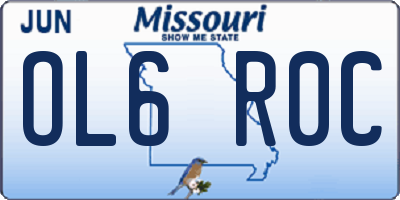 MO license plate OL6R0C