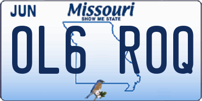MO license plate OL6R0Q