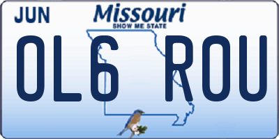 MO license plate OL6R0U