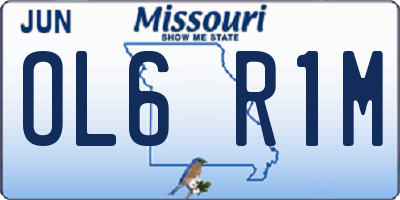MO license plate OL6R1M