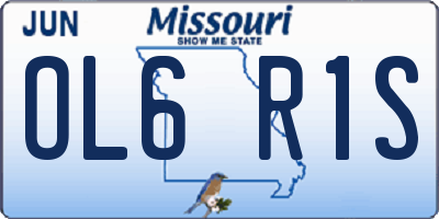 MO license plate OL6R1S