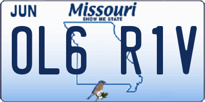 MO license plate OL6R1V